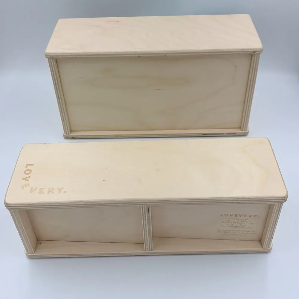 Lovevery Sliding Top Box & Ball Drop Box - Montessori Wooden Toys